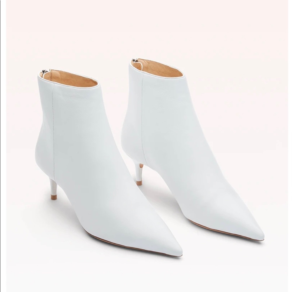 Kittie 50 Leather Bootie - 38 / White / Nappa Leather × 1